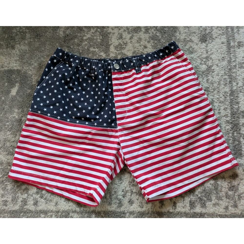 Vintage Chubbies Golf Shorts, American Flag 7" Inseam - Made In USA - XXL